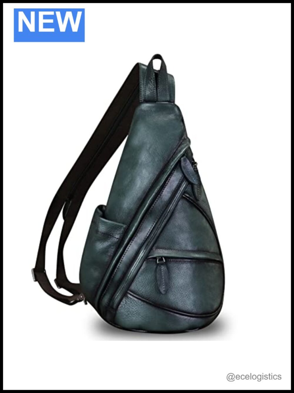 Genuine Leather Sling Bag Crossbody Backpack Chest Bag
